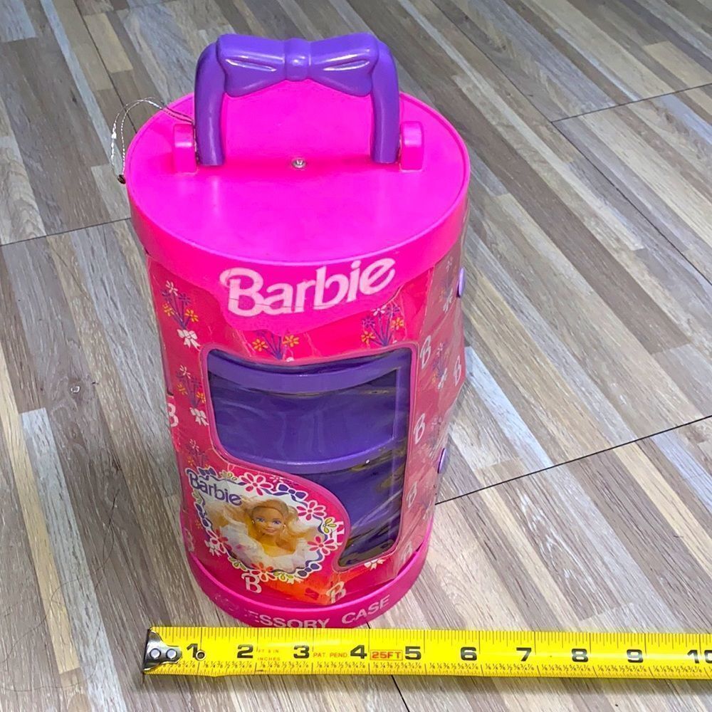 Barbie pink purse accessories tote bag 90s Barbie Accessory Case Mattel toys - Picture 11 of 12